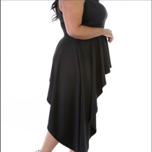 Load image into Gallery viewer, Black Peplum Dress